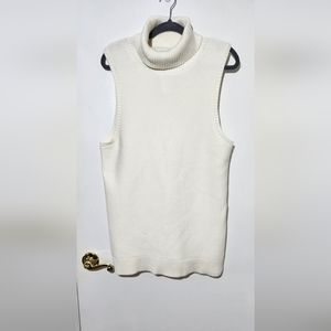 Sleeveless J Crew Turtleneck - Cream XL